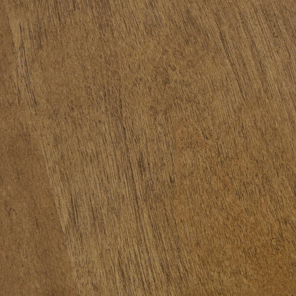 Close-up of Triangle Wood Side Table surface showing natural wood grain texture and warm brown finish.