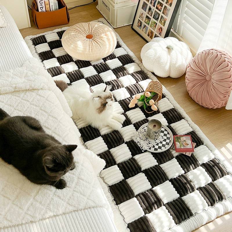 Autumn and winter plush bedside mat anti-skid chenille Mantou mat bedroom tatami sleeping carpet