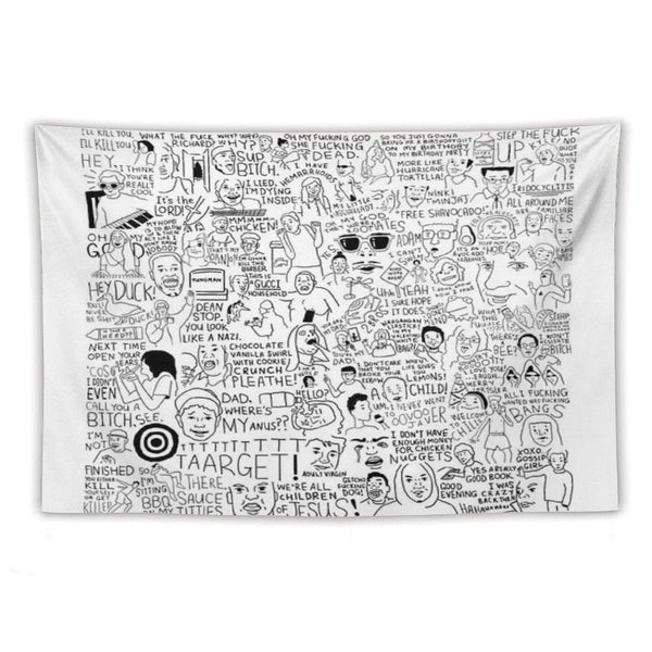 An Ultimate Vine Compilation But Instead of A Video Its Just Terribly Drawn Tapestry