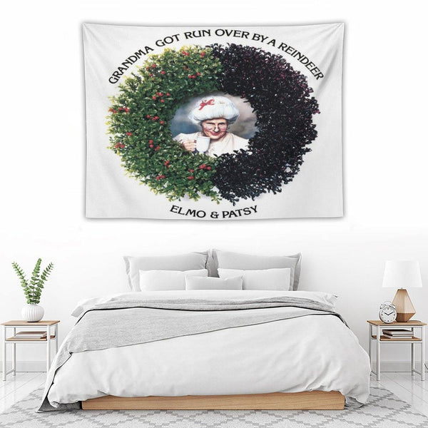 Grandma Got Run Over by A Reindeer Tapestry