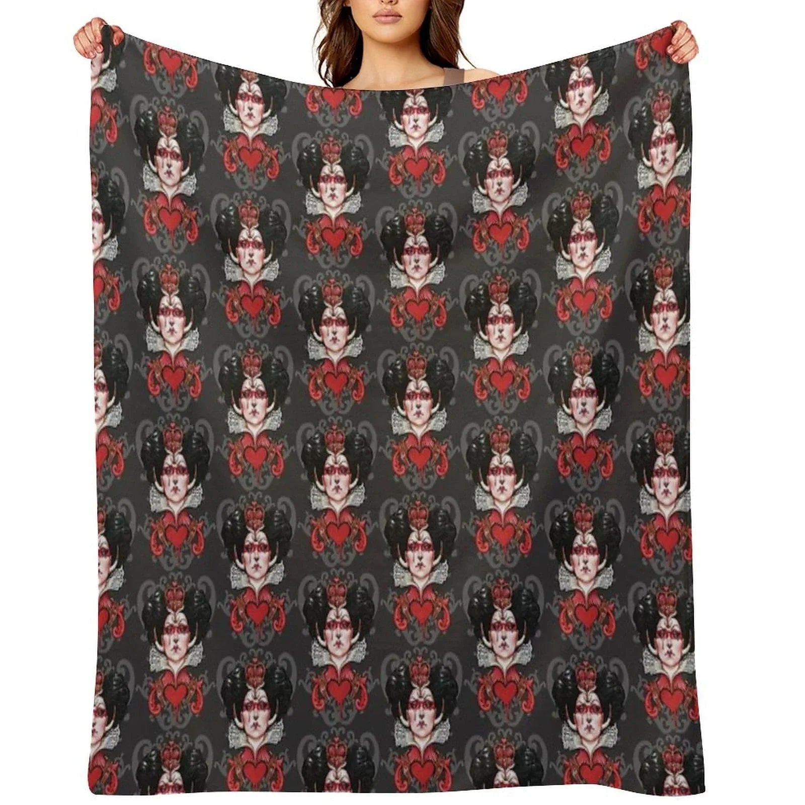 Queen of Hearts Throw Blanket