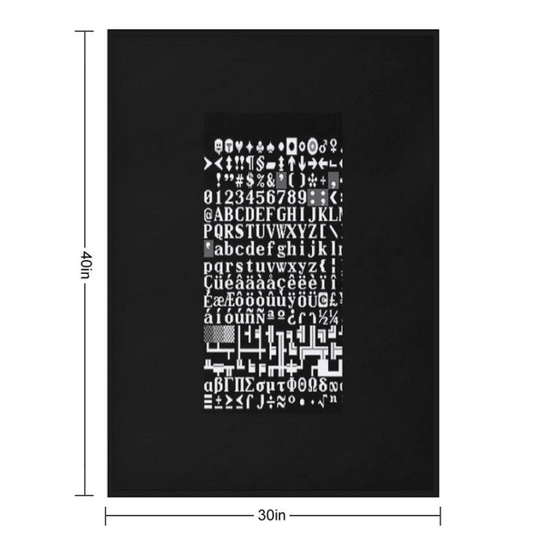 Dwarf Fortress Tile Set FnordSet Graphic Wrinkle-free Throw Blanket