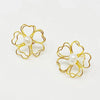 Heart Petals With Freshwater Pearl Earrings