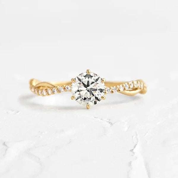 925 Sterling Silver Inlaid Zircon Ring