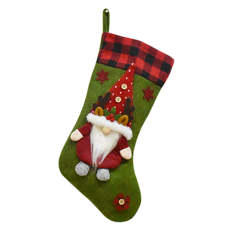 Christmas Decoration Gift Faceless Doll Christmas Socks Pendant Santa Claus Children's Christmas Gift Bag