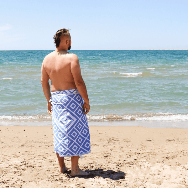Turkish Towel | Body Towel | Blue + White