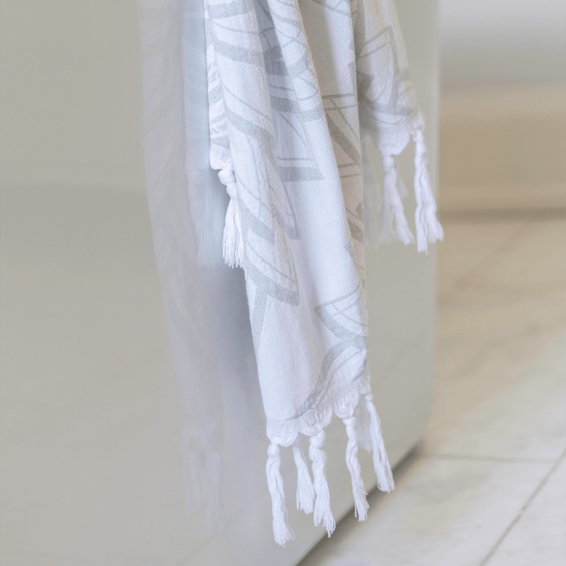 Turkish Towel | Body Towel | Grey + White