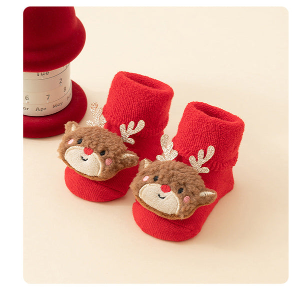 Baby Socks Christmas Newborn For Baby Boys/Girls Christmas Floor Socks Anti-Slip Baby Step Socks For Baby Kids
