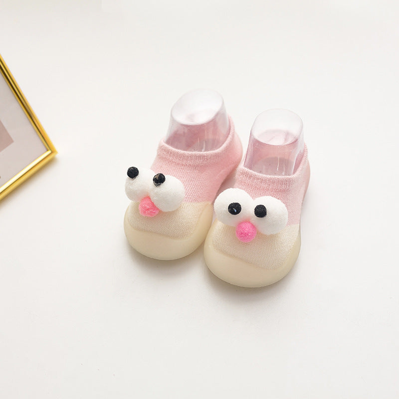 Children Anti-slip Shoes Newborn Baby Girl Cotton Non-slip Floor Socks Baby Boy Rubber Cartoon Indoor Socks Infant Shoes