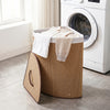 15 Gal Capacity Bamboo Laundry Hamper with Removable Liner-Brown
