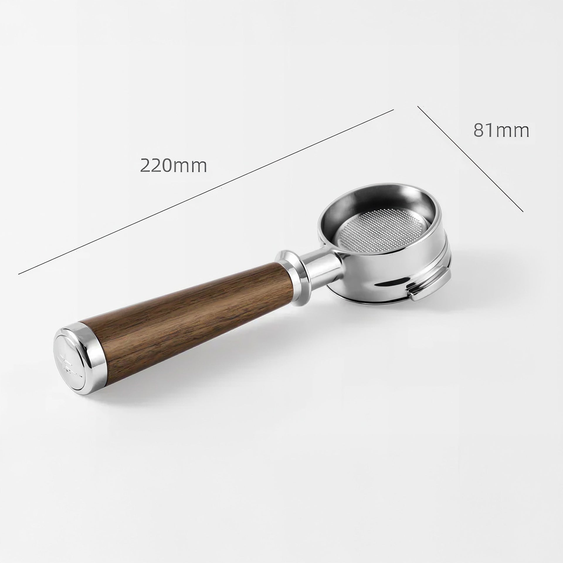 Bottomless Portafilter + Walnut Handle - E61 / La Marzocco