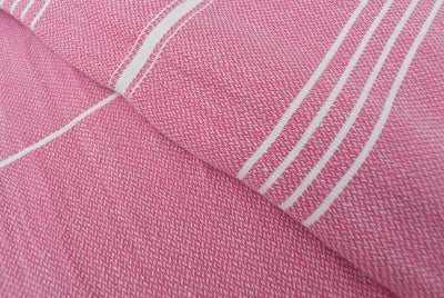 Pink Monaco Turkish Towel – Lightweight Quick Dry Beach & Bath Towel, Luxury Turkish Cotton Spa Towel, Travel & Pool Towel