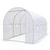 15 x 7 x 7 ft Walk-in Tunnel Greenhouse for Outdoors-White