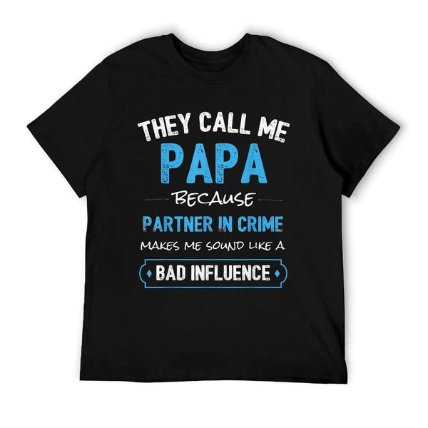 Funny Grandpa Papa Partner In Crime Dad T-Shirt