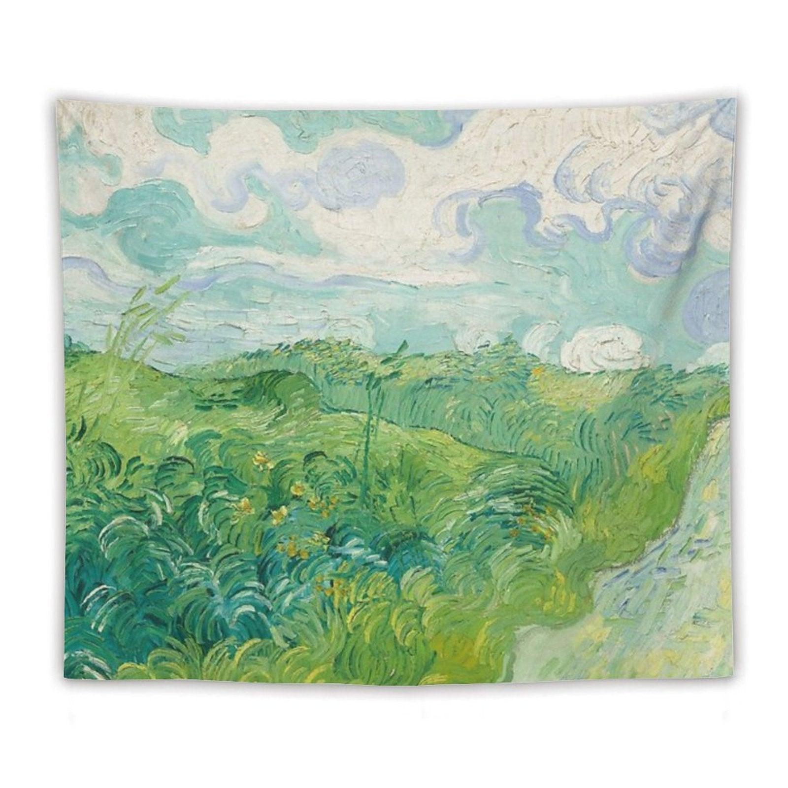 Vincent Van Gogh Green Wheat Fields, Auvers 1890 Painting Tapestry