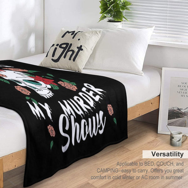 Shhh I'm Watching My Murder Shows Funny True Crime Junkie Velvety-soft Throw Blanket
