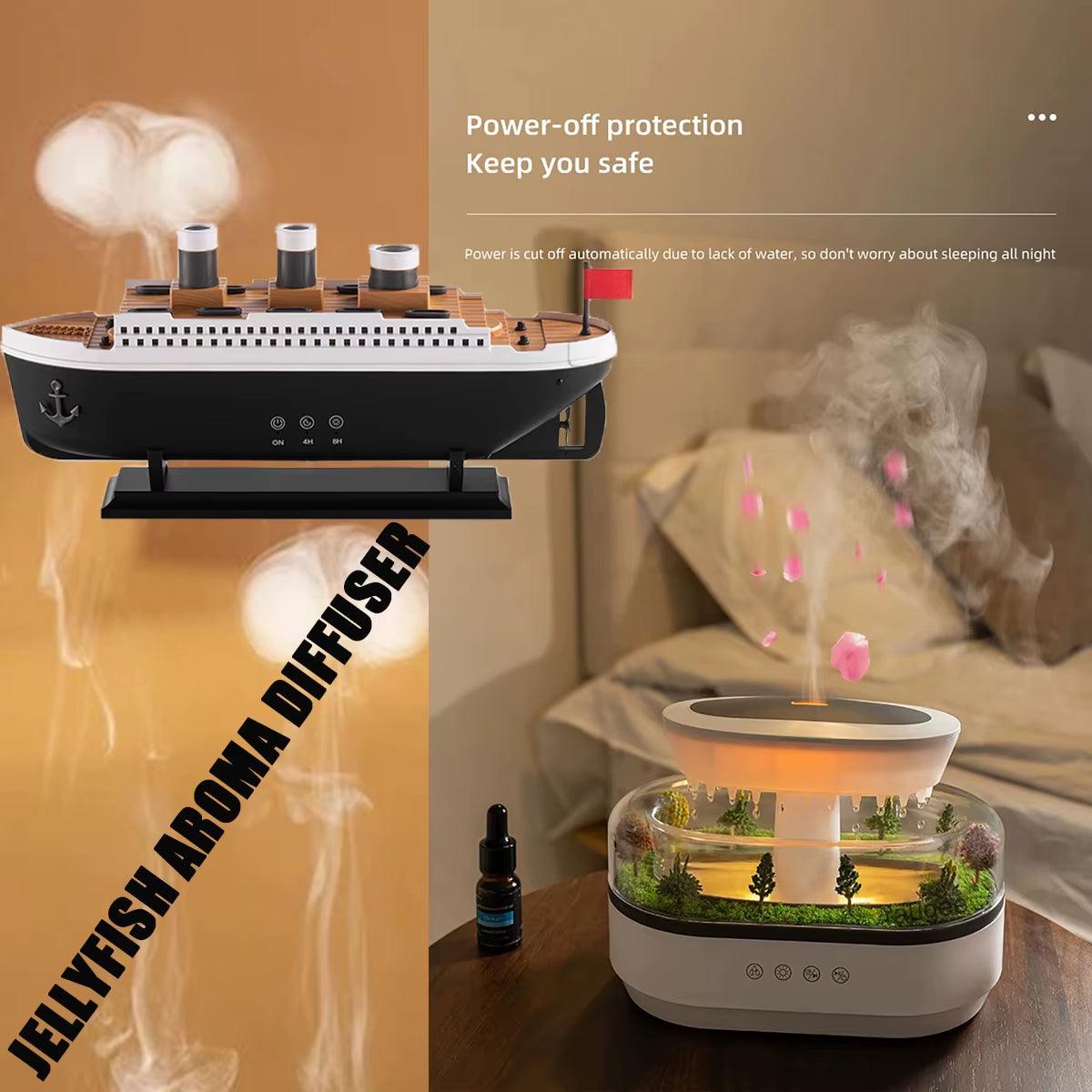Aromatherapy Humidifier Raindrop Air Humidifier Color Light White Noise Essential Oil Diffuser Household Ultrasonic Aromatherapy