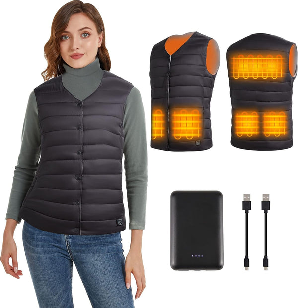 USB Heated Vest - Lightweight Rechargeable for Women GOODSPHORIA.COM