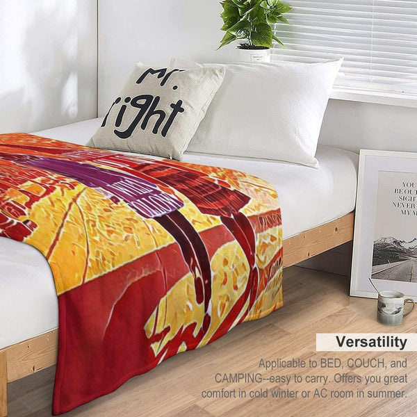 Where You Lead I Will Follow - The Girls Walking in Autumn - Gilmore Eco-conscious Throw Blanket