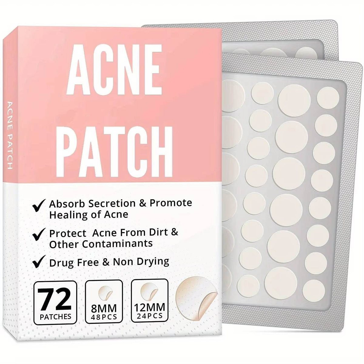 Acne Spot Healing Patches – Invisible Waterproof Stickers for Pimple Removal, Marks, and Scar Care