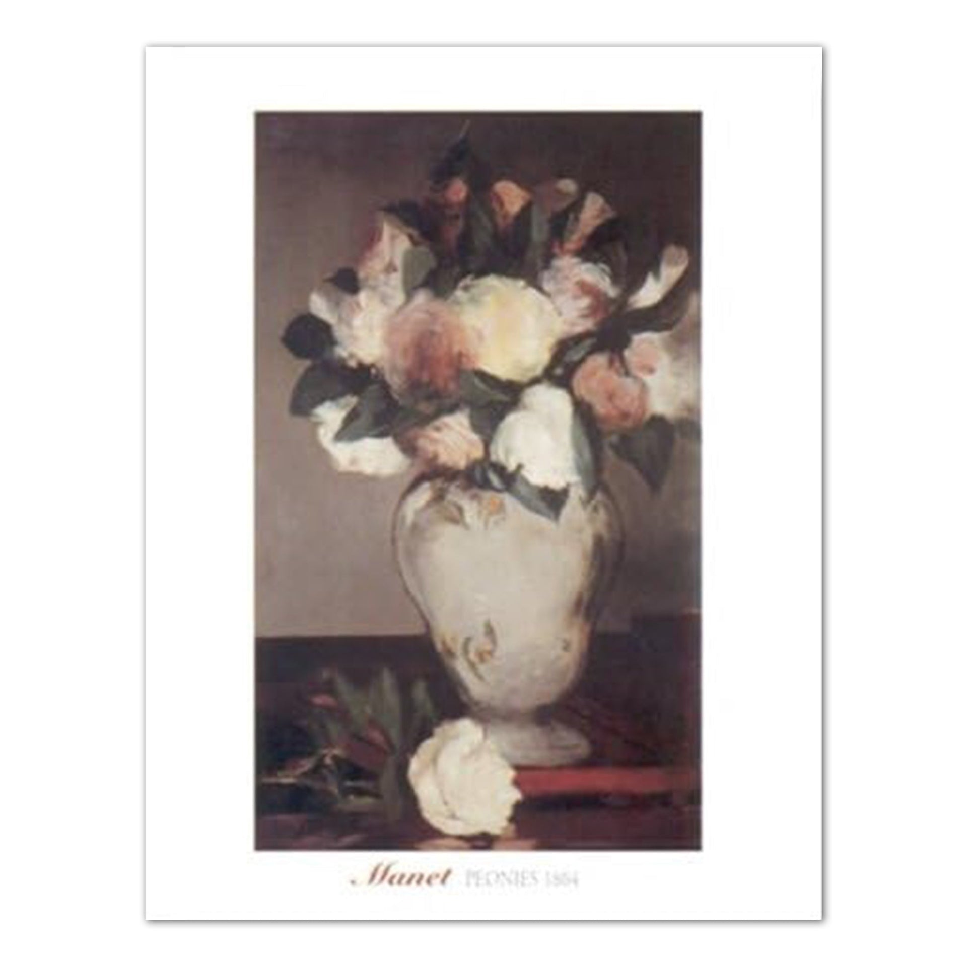 Contemporary Wall Art – Peonies Wall Decor 16x20 Art Print With Flower Vase