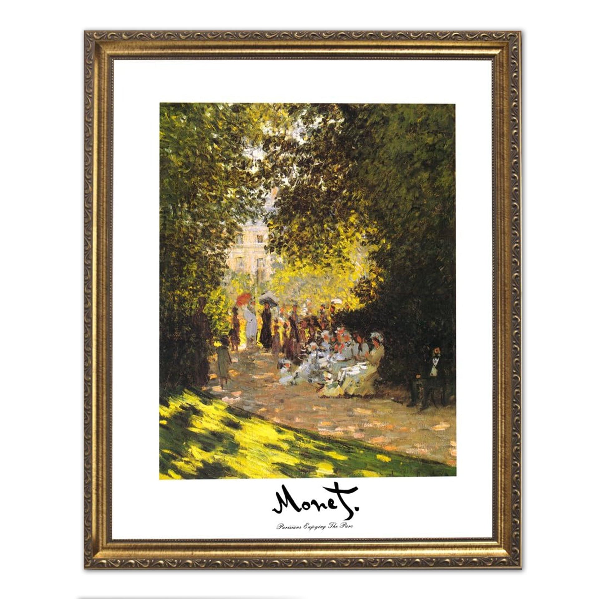 Gold Framed Art Print – Claude Monet Paris Park Flower Landscape Wall Art 16x20