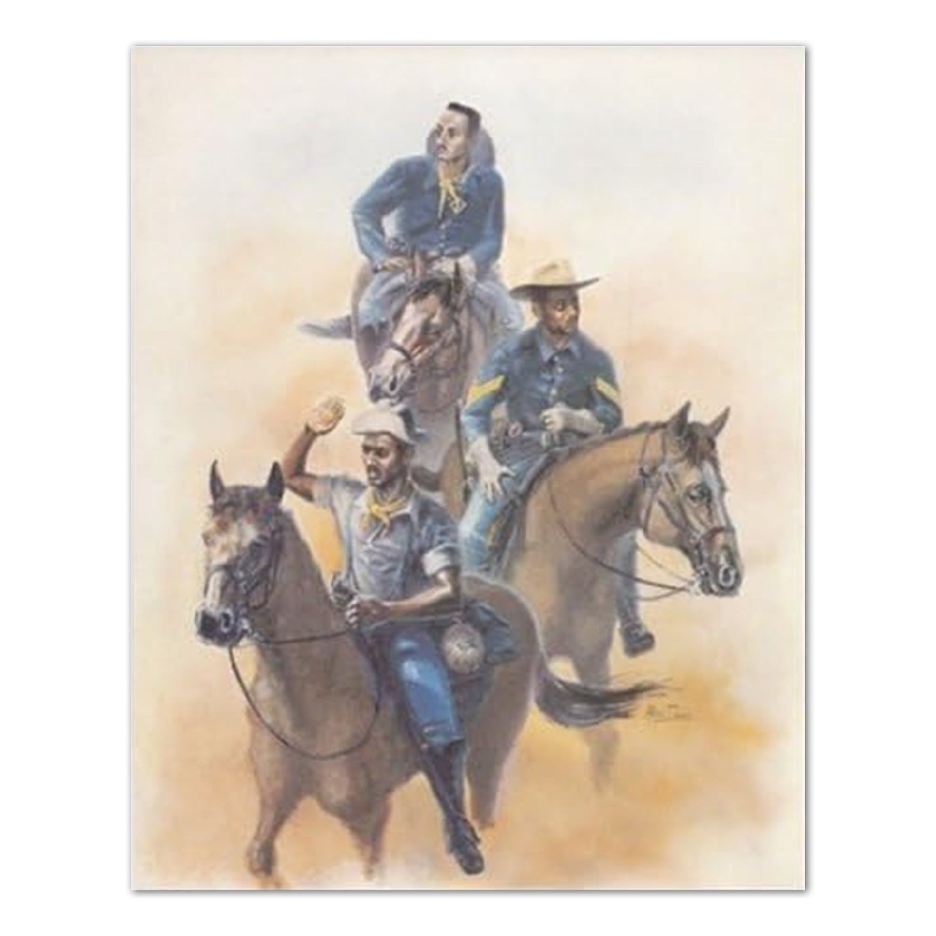 Buffalo Soldier Wall Art – African American Calvary Scouts 16x20 Art Print