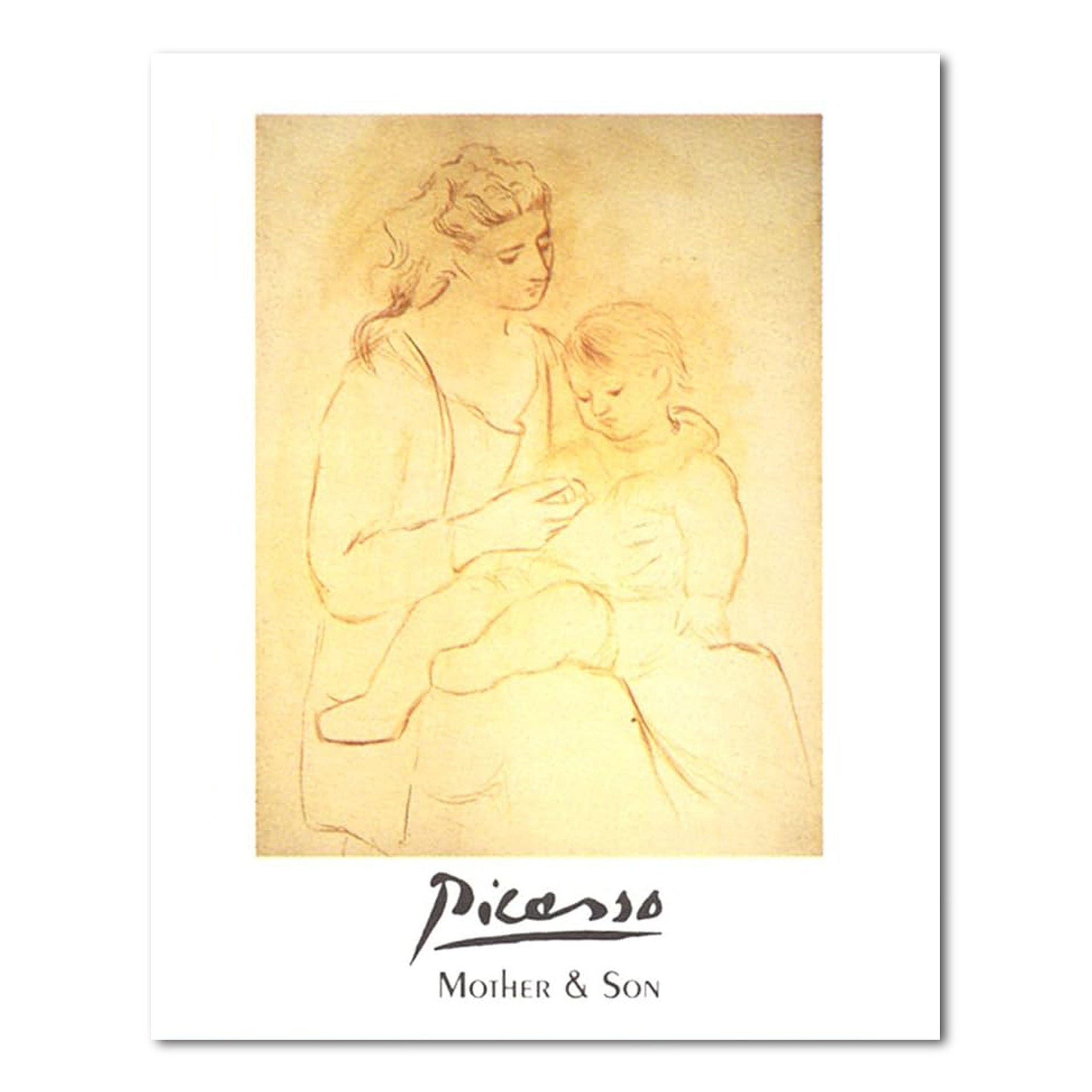 Picasso Art Print – Mother and Son Painting 16x20 Unframed Wall Art