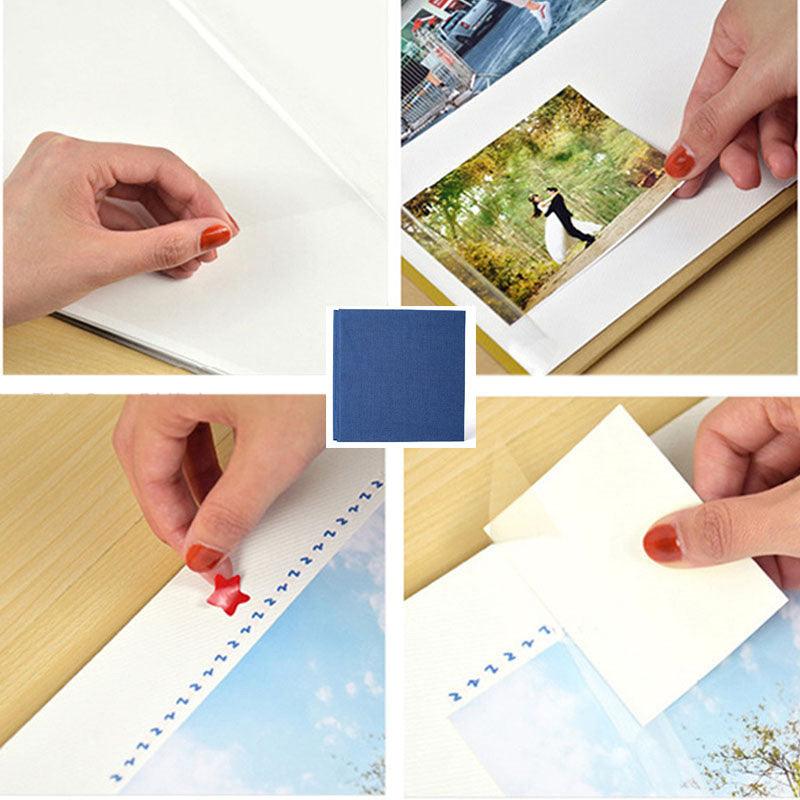 16-inch 20 Pages Self Adhesive Photo Album DIY Scrapbook Rustic Linen Cloth Cover Personalize Album for Wedding Memory Album  Home Decor House Decoration DIY Memorable Gifts For Loved Ones