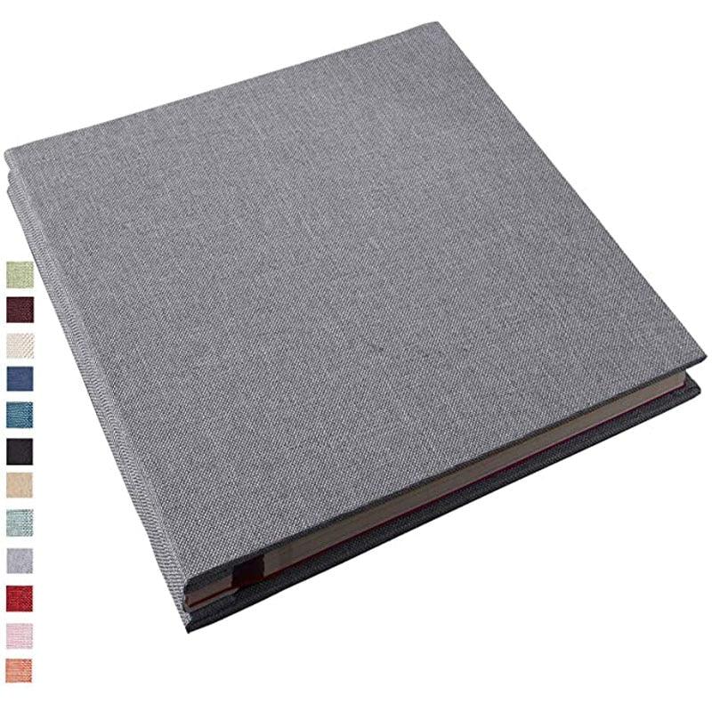 16-inch 20 Pages Self Adhesive Photo Album DIY Scrapbook Rustic Linen Cloth Cover Personalize Album for Wedding Memory Album  Home Decor House Decoration DIY Memorable Gifts For Loved Ones
