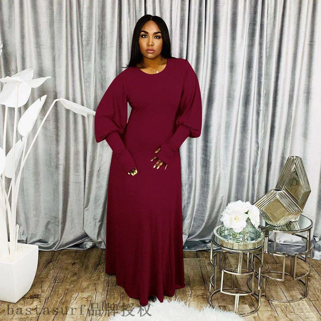 Women's plus size dress Long sleeve