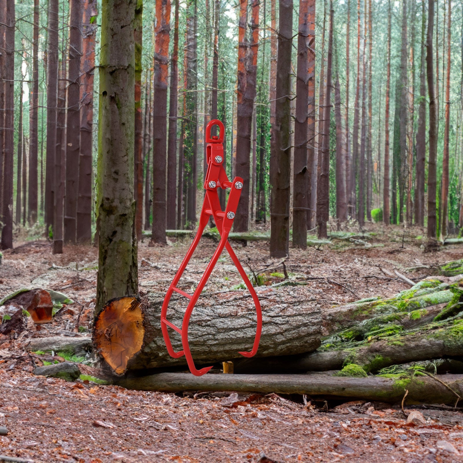 36in 3 Claw Log Grapple for Logging Tongs Eagle Claws Design Log Lifting Tongs Log Grabs Timber Lifting Tongs for Truck, ATV,