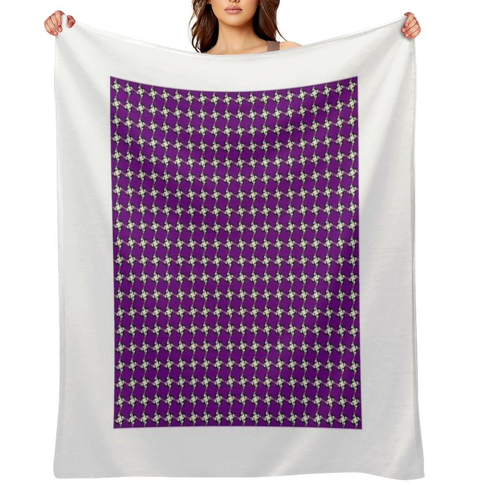 Star Mauve Design Pattern Compact Throw Blanket