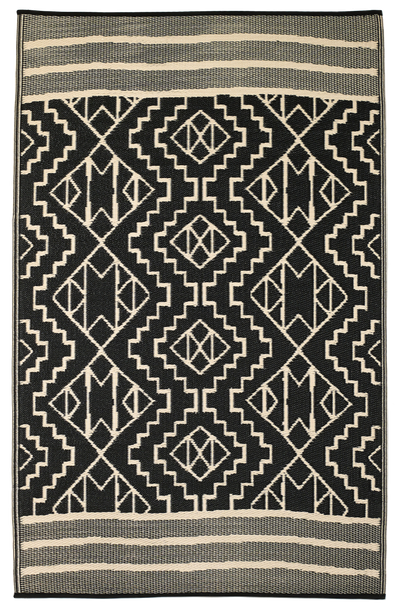 Kilimanjaro - Black Outdoor Rug for Patio FINAL SALE