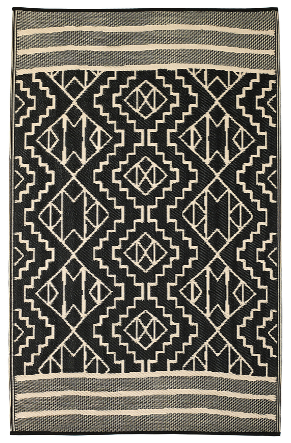 Kilimanjaro - Black Outdoor Rug for Patio FINAL SALE