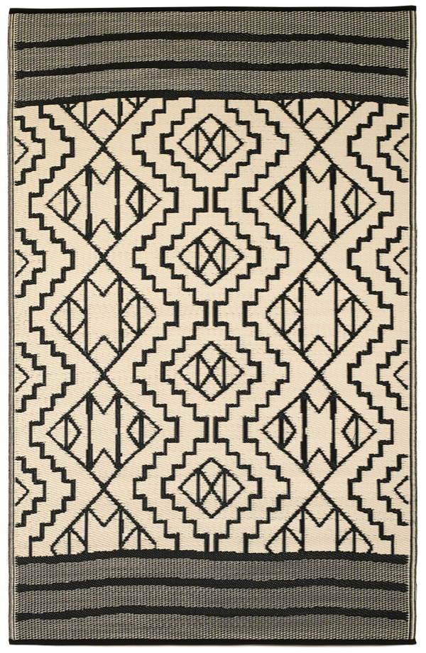 Kilimanjaro - Black Outdoor Rug for Patio FINAL SALE