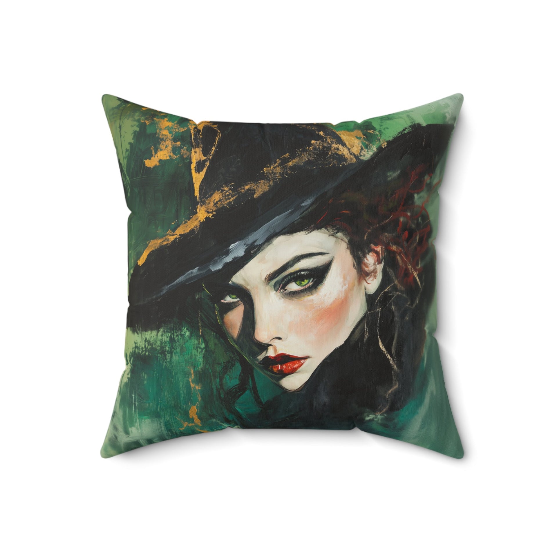 Microsuede Cushion / Halloween Art / Witch - Eve /