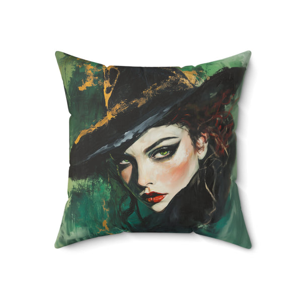 Microsuede Cushion / Halloween Art / Witch - Eve /