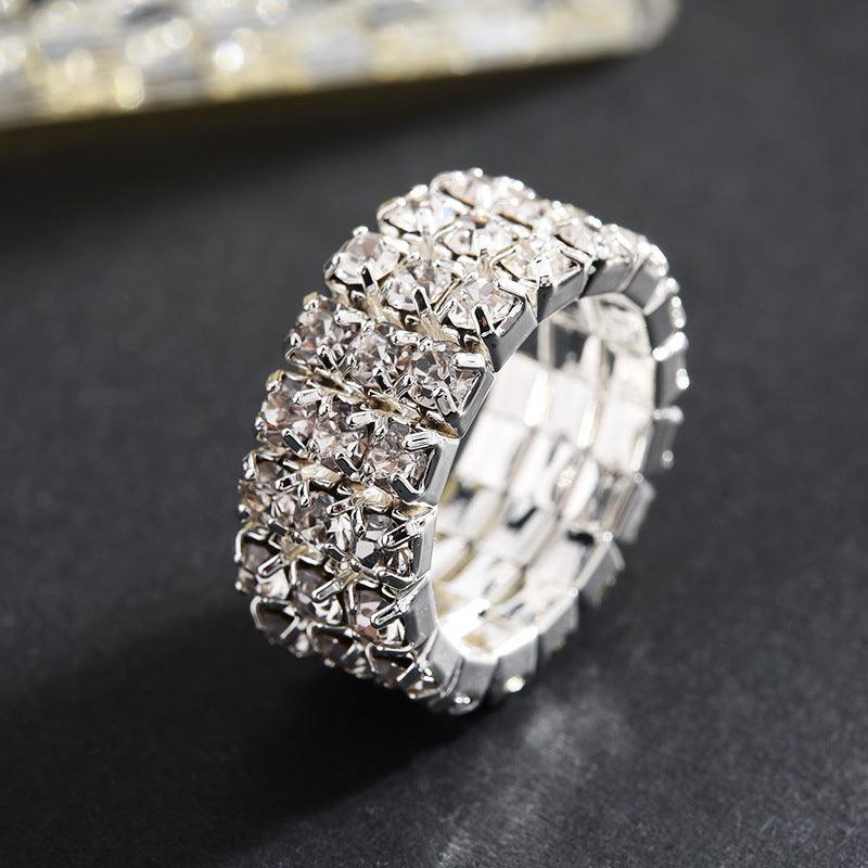 Elegant 2-Tone Diamond Beaded Necklace Set for Women with Round Geometry Claw Chain Design