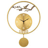 Modern Chinese Wall Clock, 35 x 48 cm Metal - Yellow / 35cmx48cm