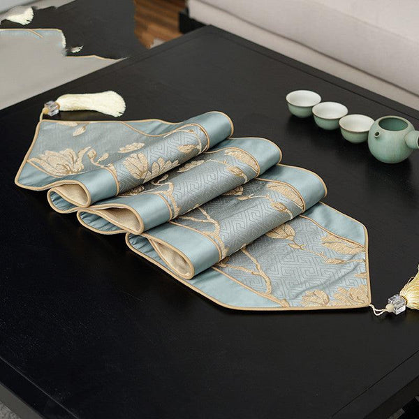 Elegant Chinese-Style Cotton Table Runner