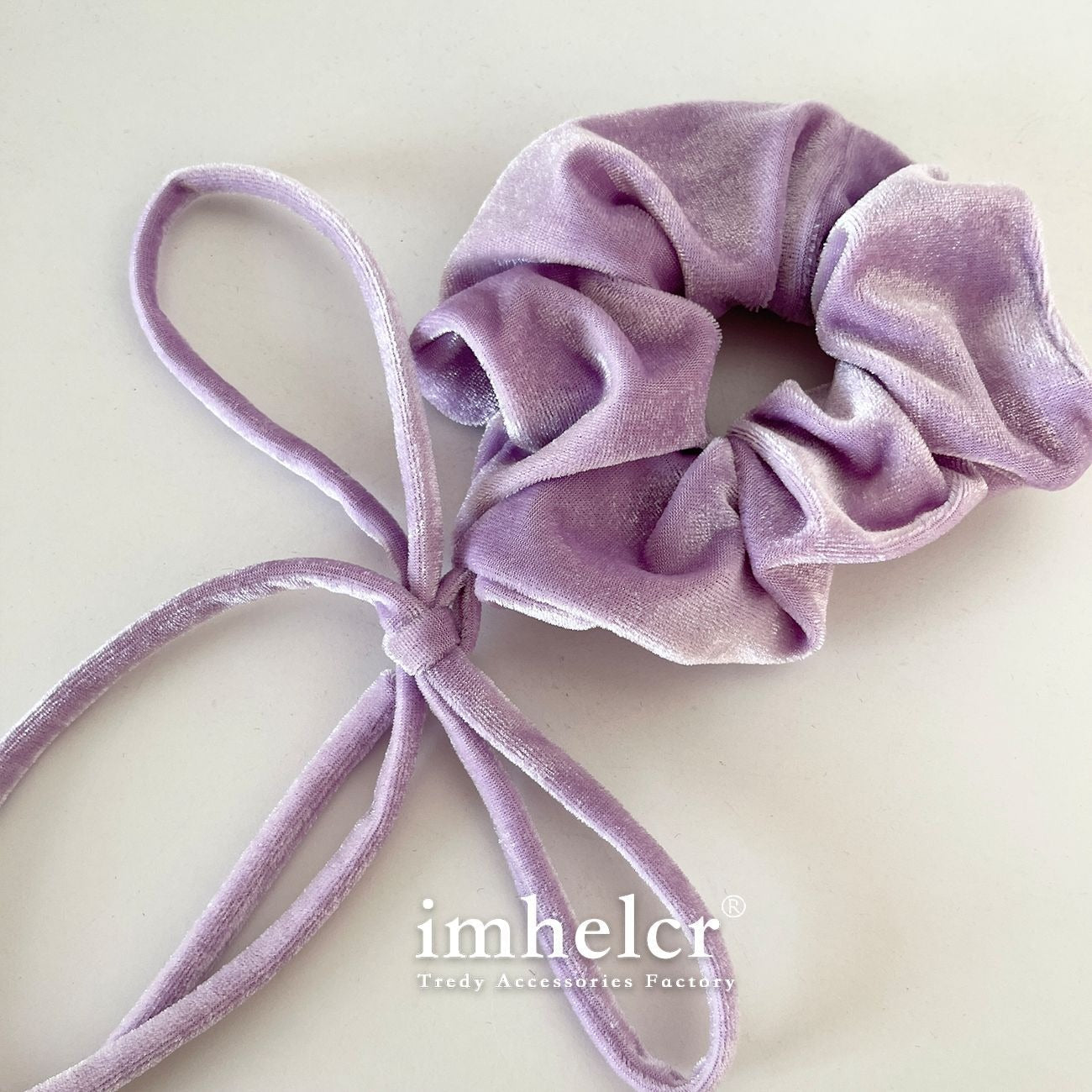 Vintage Velvet Long Ribbon Bow Large Intestine Hair Loop Head Rope Female