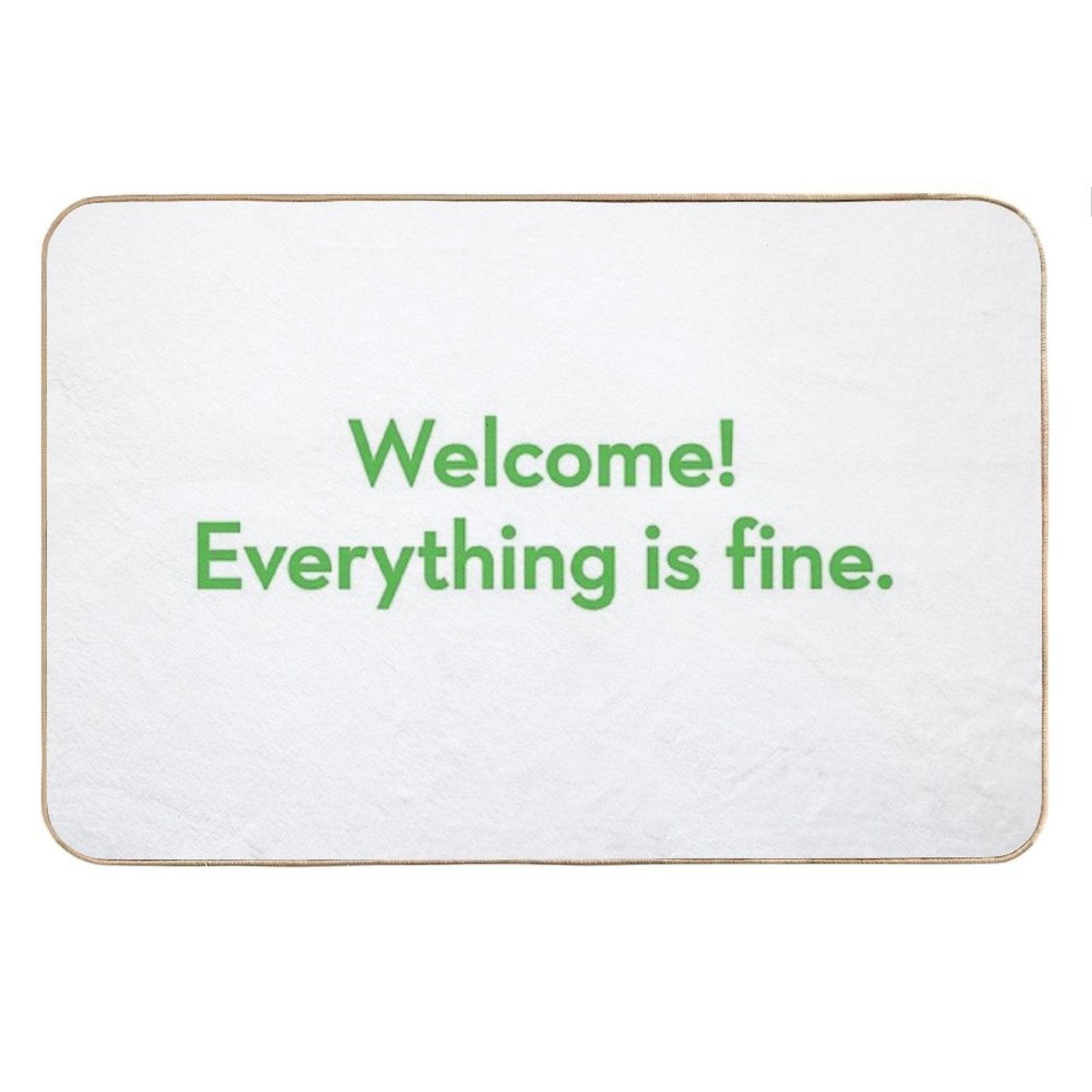 Welcome! Everything Is Fine - The Good Place Bath Mat