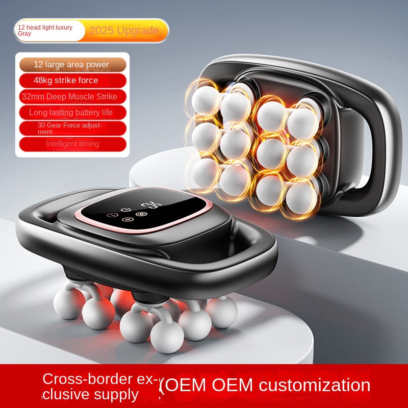 Cross-border Exclusive 16-Head Muscle Gun Multi-Head Strong Power Deep Tissue Massage English Version