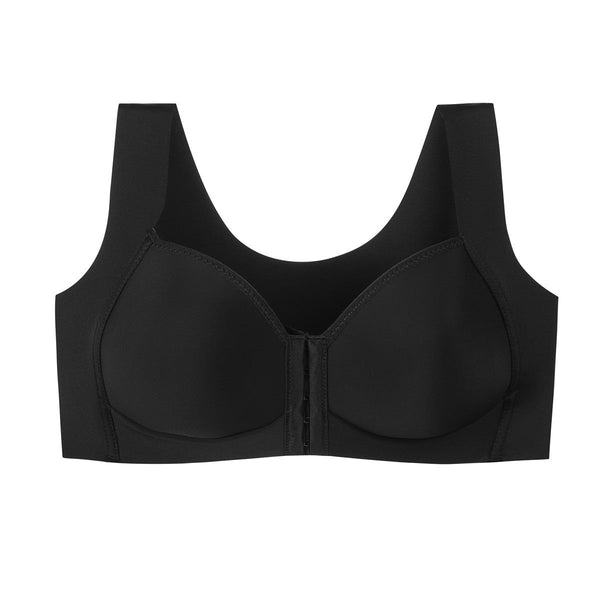Smooth thin bra front buckle sexy gathering without steel ring adjustment women's underwear