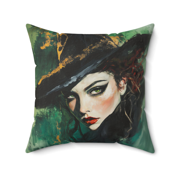 Microsuede Cushion / Halloween Art / Witch - Eve /