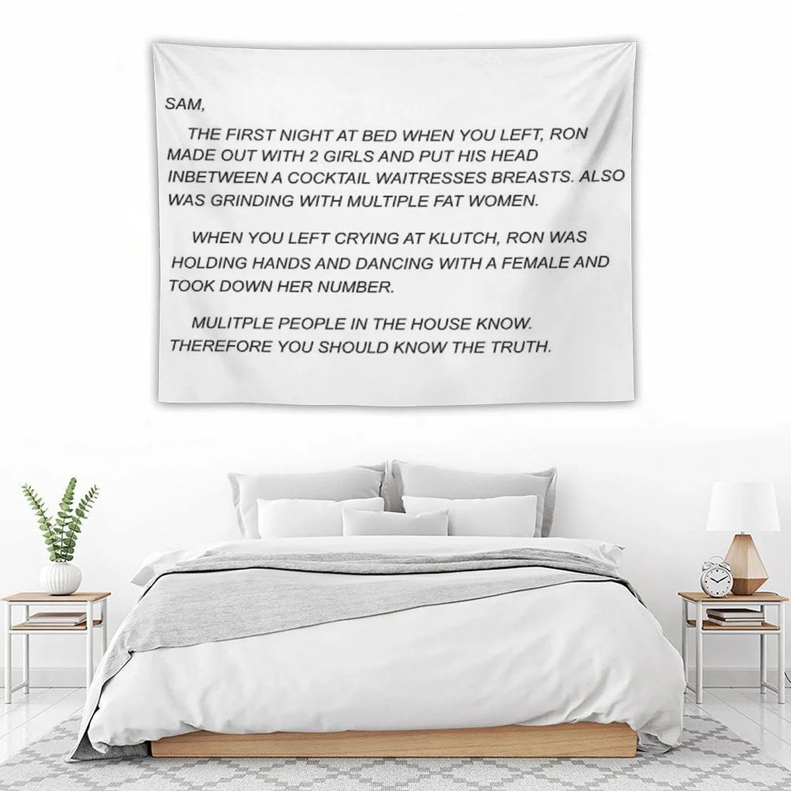 Sammi Sweetheart Letter Tapestry