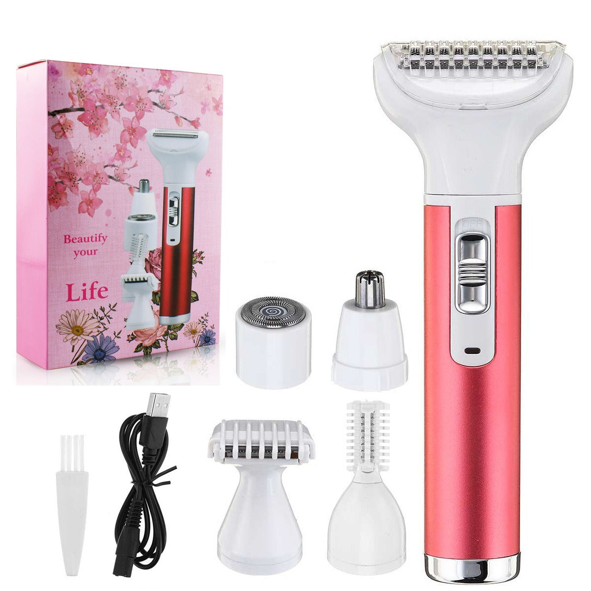 New 5 In 1 Multifunctional Shaver Hair Remover Electric Lipstick Eyebrow Trimmer Hair Scraper For Women
