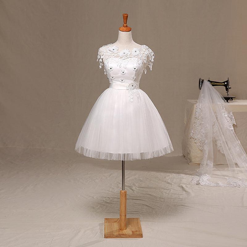 Elegant Lace Flower Shoulder Dress With Intricate Detailing For Weddings And Special Occasions