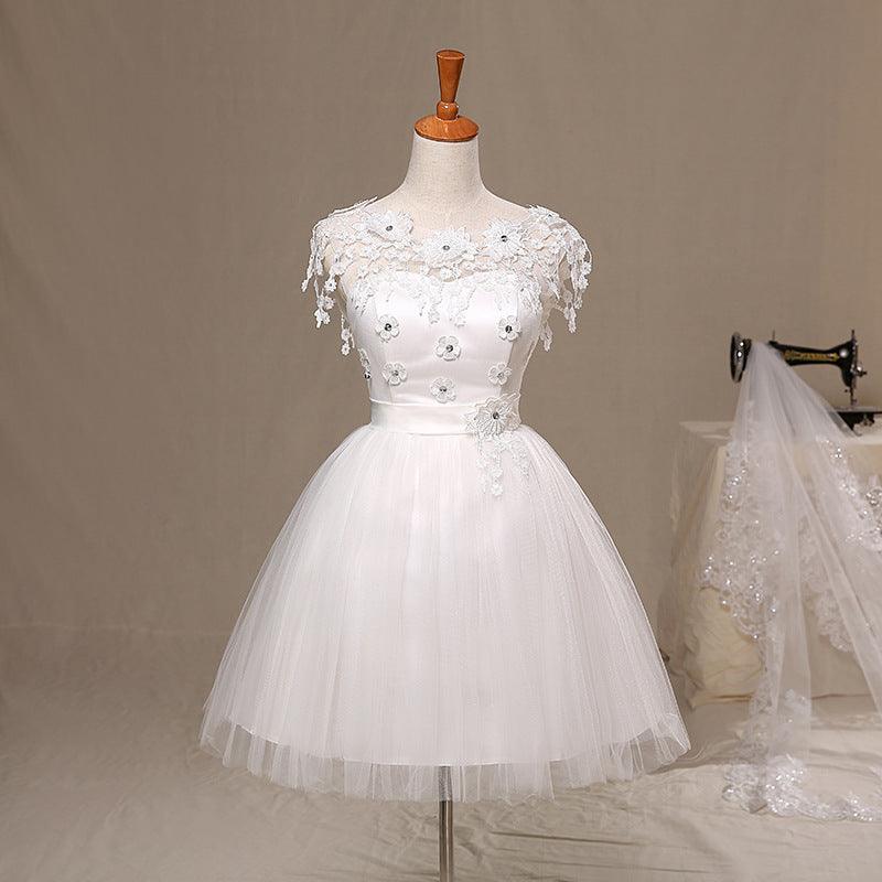 Elegant Lace Flower Shoulder Dress With Intricate Detailing For Weddings And Special Occasions